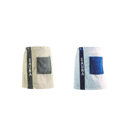 Sauna apron for men gray, blue  Sauna apron for men gray, blue