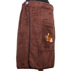 Men's sauna apron - BROWN  Men's sauna apron - BROWN
