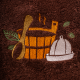 Men's sauna apron - BROWN