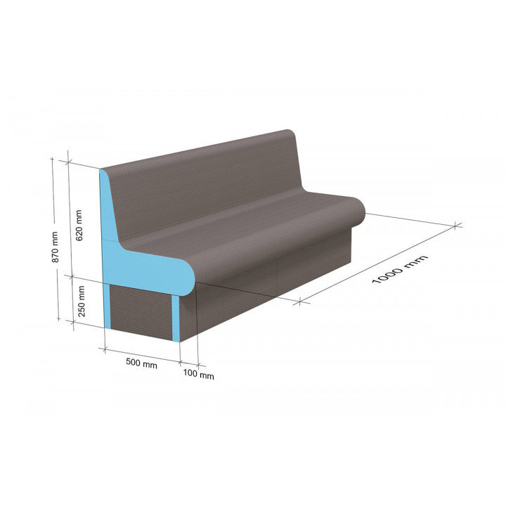 WEDI steam sauna seat 1000mm