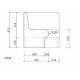 WEDI steam sauna corner seat 850mm
