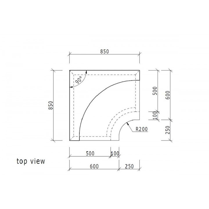 WEDI steam sauna corner seat 850mm