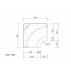 WEDI steam sauna corner seat 850mm