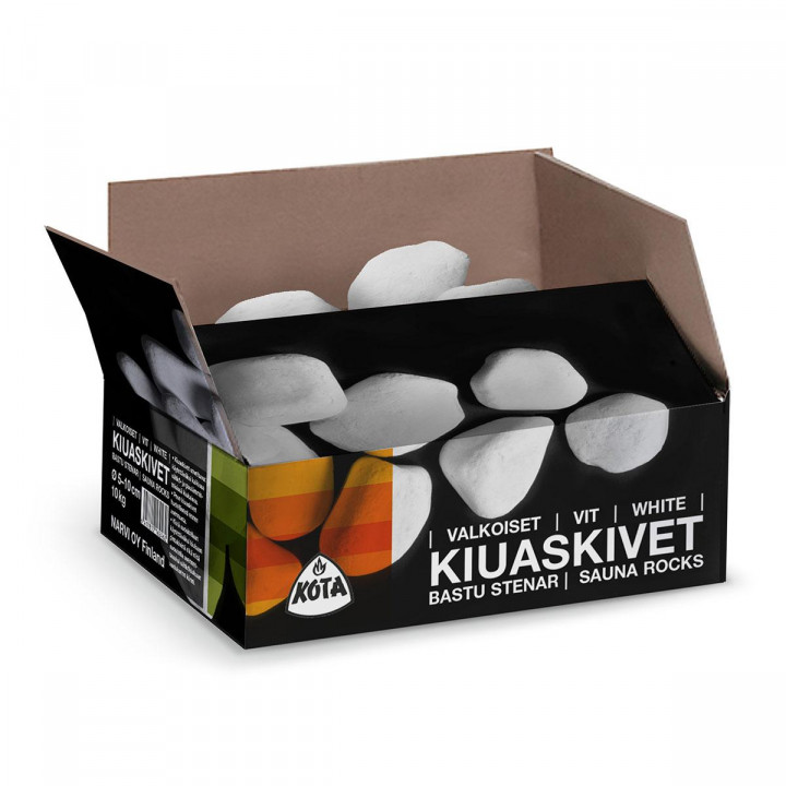 White sauna stones