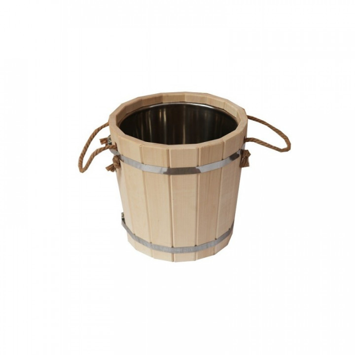 Sauna bucket with stainless steel insert, 20 l