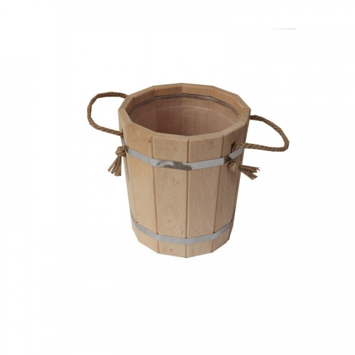Sauna bucket with plastic insert, 10 l