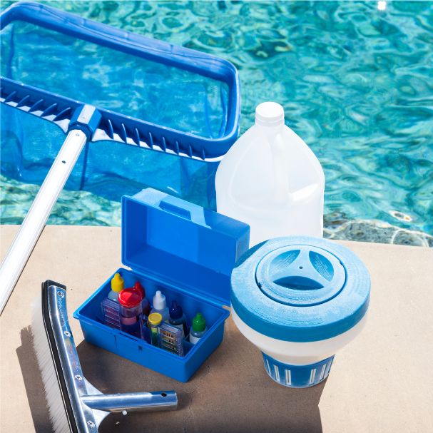 pool chemicals and cleaning products