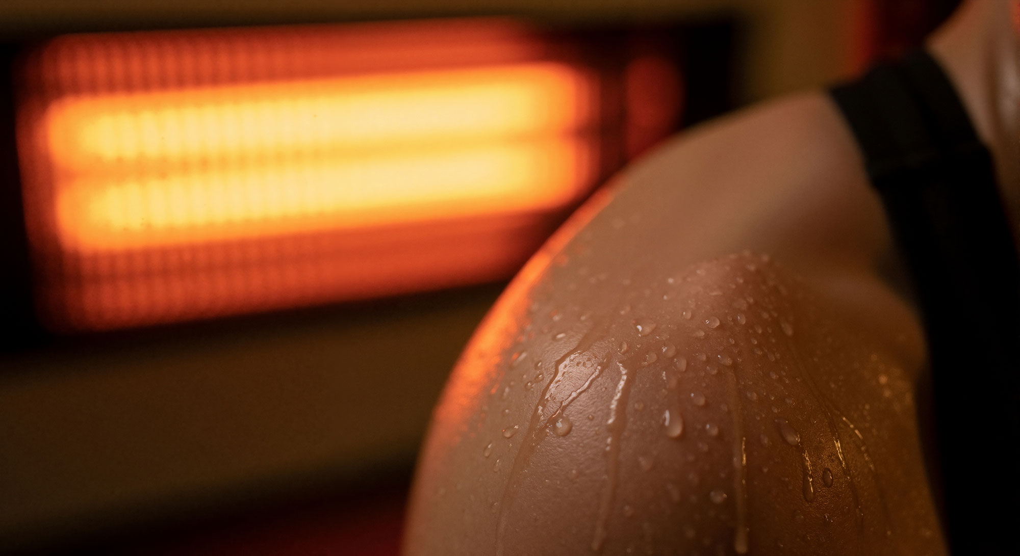 infrared rays and a sweating body