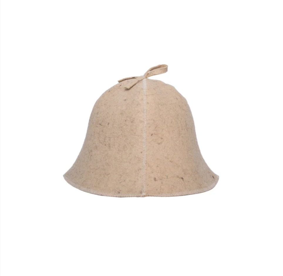 Wool sauna hat