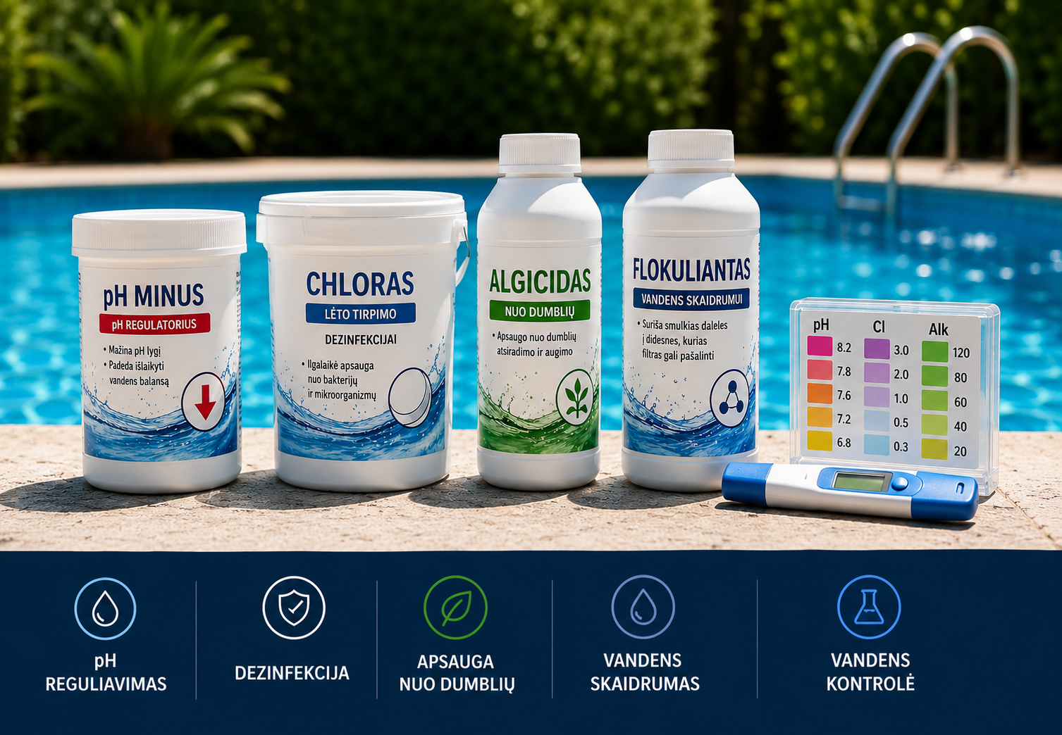 5 Essential Pool Chemicals
